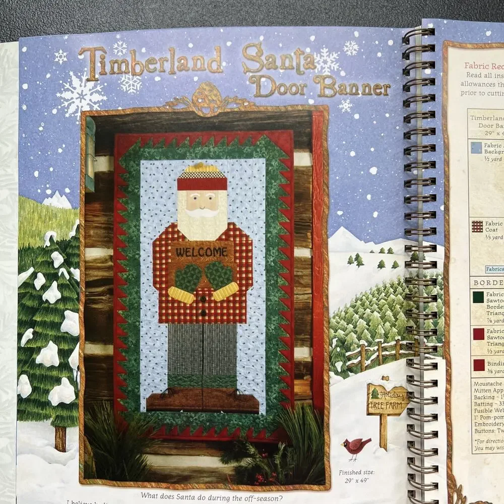Debbie Mumm's Cozy Northwest Christmas 2003 Spiral Bound Quilting Crafts Sewing